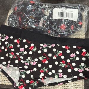 Victoria's Secret Floral Polka Dot Lingerie Set